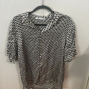 Zara Men's Pattern Short Sleeve Shirt